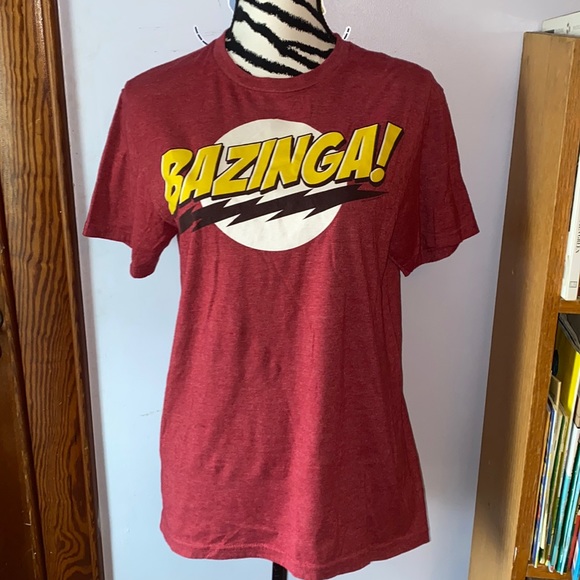 Old Navy Bazinga! Red T-shirt size medium - Picture 1 of 3